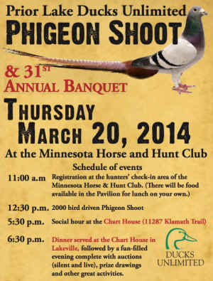 ducks unlimited pigeon shoots