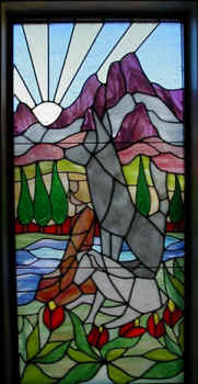 religions animals stained glass