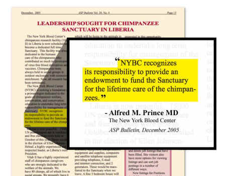 blood center chimps