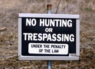 no hunting sign