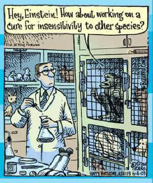 monkeys in labs Dan Piraro Bizarro