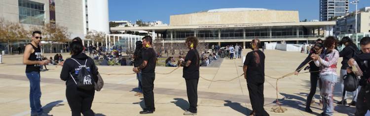 arabic and hebrew protest