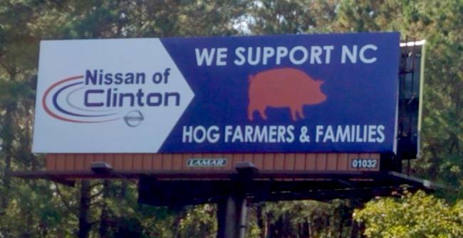 billboard supporting animal farmers
