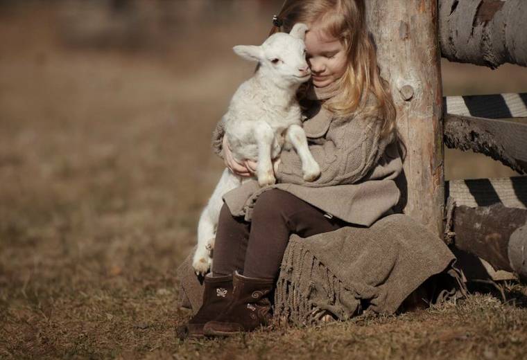 Girl and Lamb