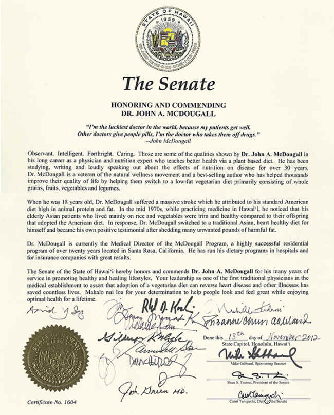 McDougall vegan health