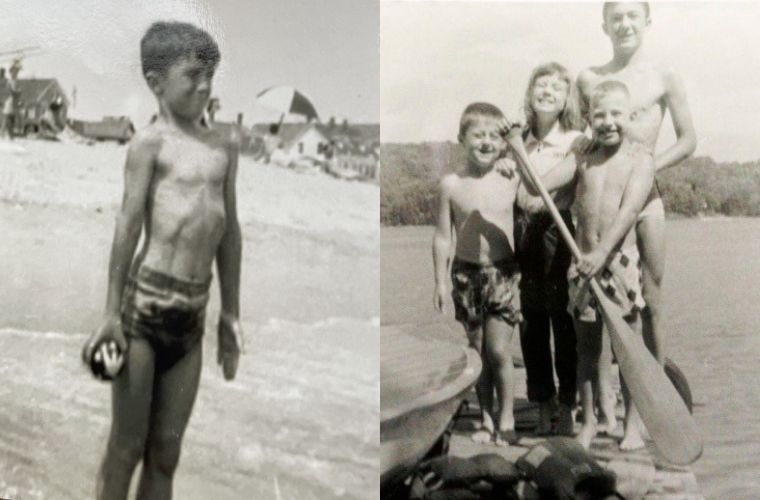 author before and shortly after illness