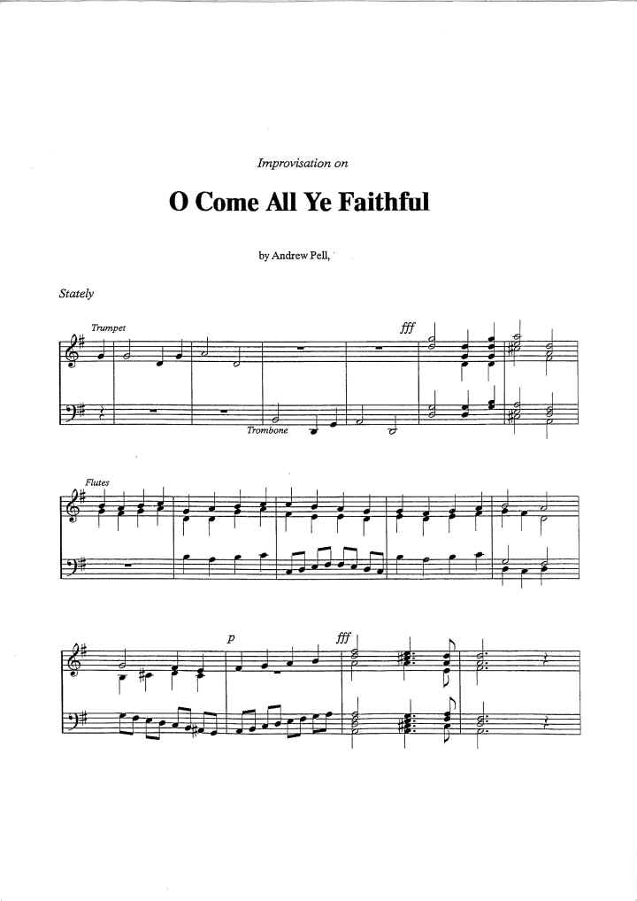 Andrew Pell improvisation come all faithful