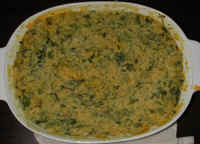 Asparagus, Collards and Rice Casserole in a Tofu Cream Sauce