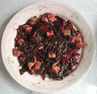 Beets, Beet Greens and Tofu