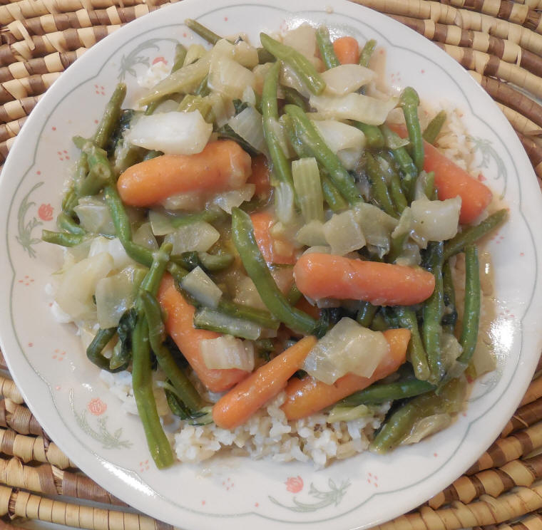Bok Choy Carrots Green Beans Stir-Fry