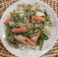 Bok Choy Carrots Green Beans Stir-Fry