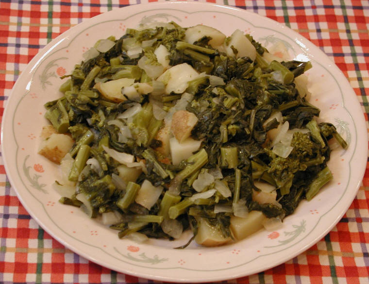 Broccoli Rabe, Onions and Potatoes