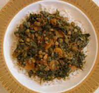 Collard Greens Lentil Curry