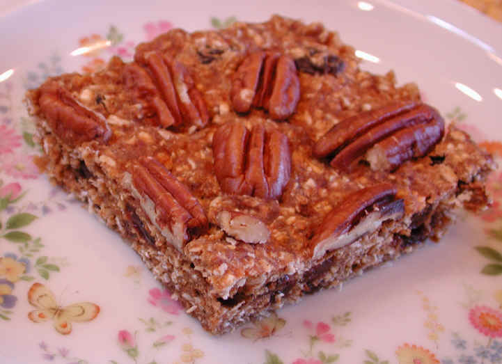 Cookie Bars - Plantain Coconut Raisin Oatmeal Spice with Pecans