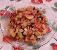 Rhubarb Apple Strawberry Crisp