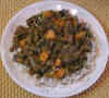Curried Collard Greens, Kale, Lentils, and Sweet Potatoes