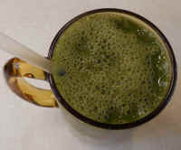 Green Smoothie with Watermelon, Kale, and Bananas