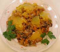 Stuffed Hubbard Squash on Plate