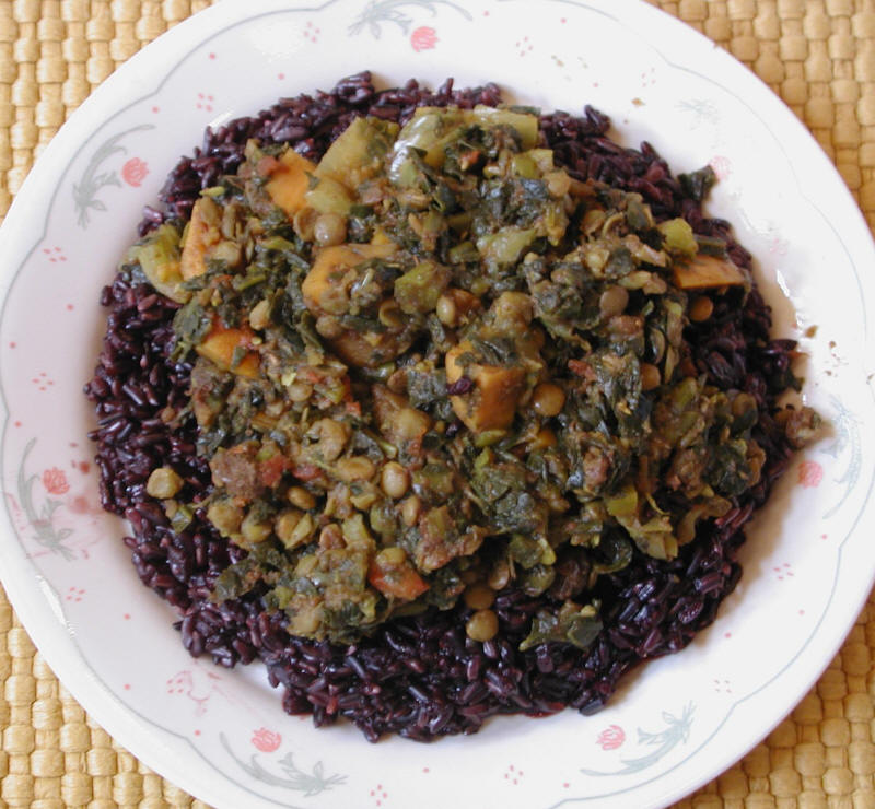 Lentil Collard Greens Sweet Potato Curry
