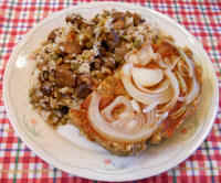 Lentil Rice Chick Pea Veggie Loaf