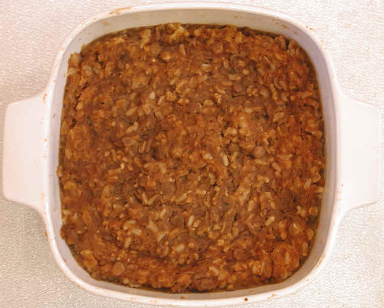 Lentil Rice Vegetable Loaf