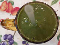 Nectarine Kale Banana Green Smoothie