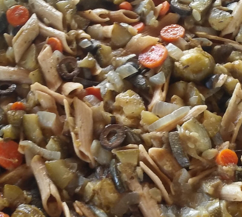 Pasta Primavera Penne Brussels Sprouts