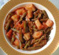 Greek Style Potatoes and Green Beans