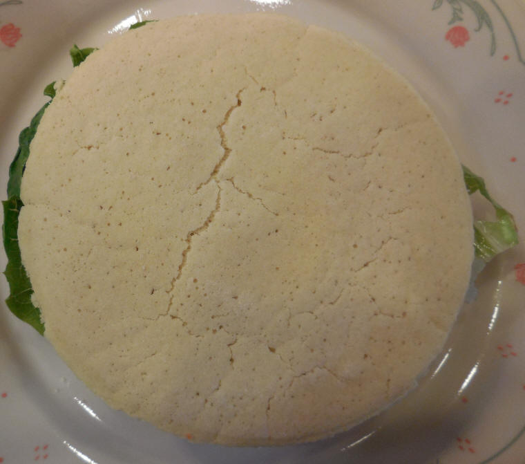 Lettuce Tomato and Onion Sandwich on Millet Rice Flatbread (Gluten Free)