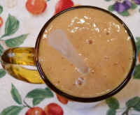 Smoothie with Banana, Cantaloupe, Collard Greens, and Nectarine