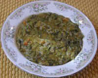 Green Split Pea and Collard Green Curry Soup