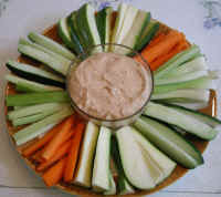 Veggie Platter Tofu Salsa Dip