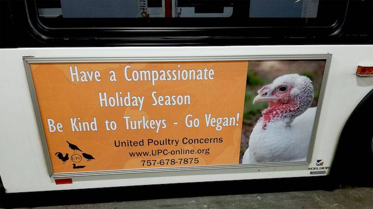 bus ad for turkeys