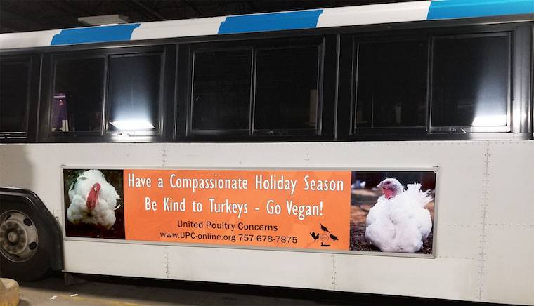 bus ad for turkeys