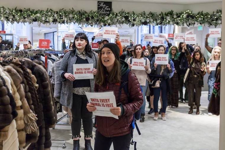 anti-fur protest