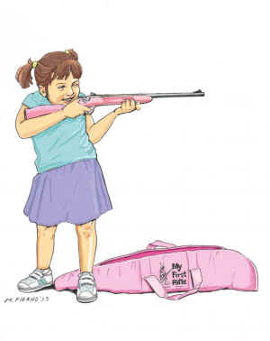 gun industry targets kids pink rifle