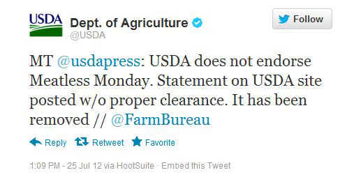 USDA Meatless Mondays