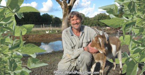 Will Tuttle, goat, and soy plants