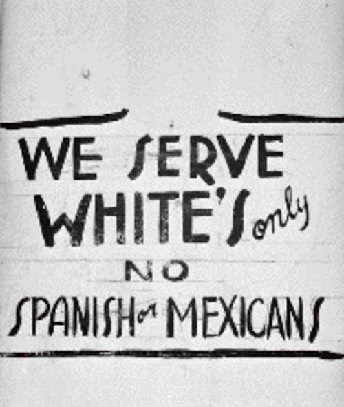 whites only sign