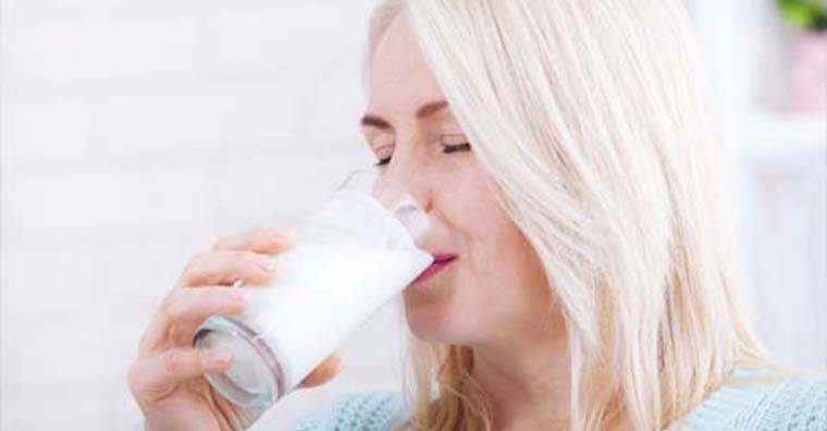 drinking milk