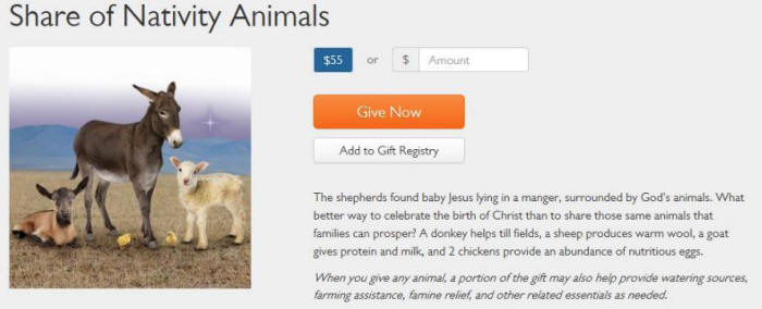 nativity animals
