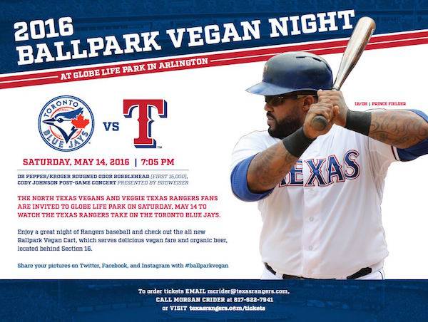 vegan at texas rangers