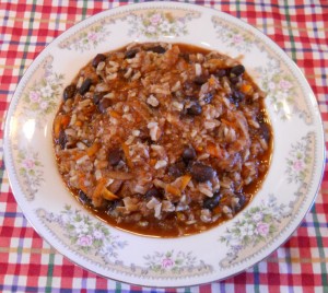 Black Beans, Cabbage and Rice Soup (Costa Rican Style)