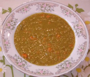 Green Split Pea Curry Soup