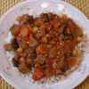 Eggplant Curry with Carrots Onions Peppers