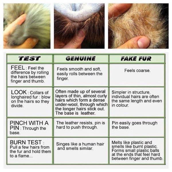 fake vs real fur