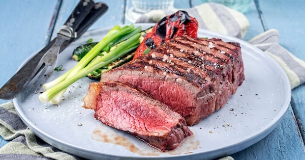sliced steak