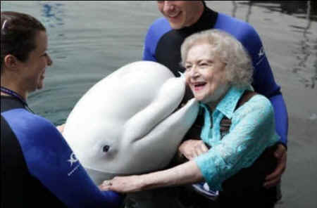 betty white and beluga whale