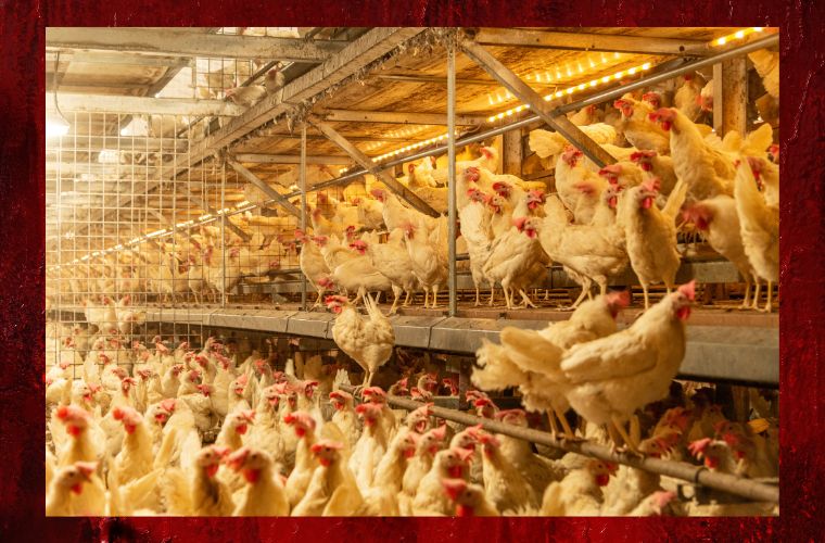 chickens in factory farm