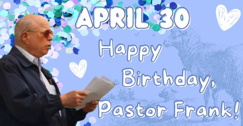 Happy Birthday image with photo of Frank